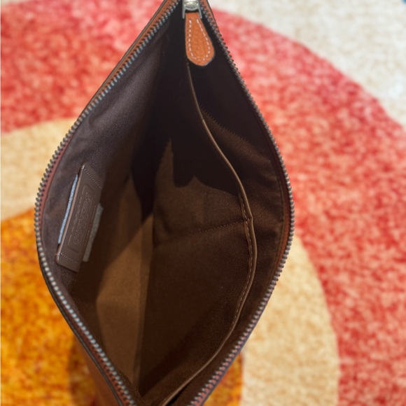 Coach Orange Brown Belt Bag with Polished Leather and Tassel Detail - Picture 4 of 4